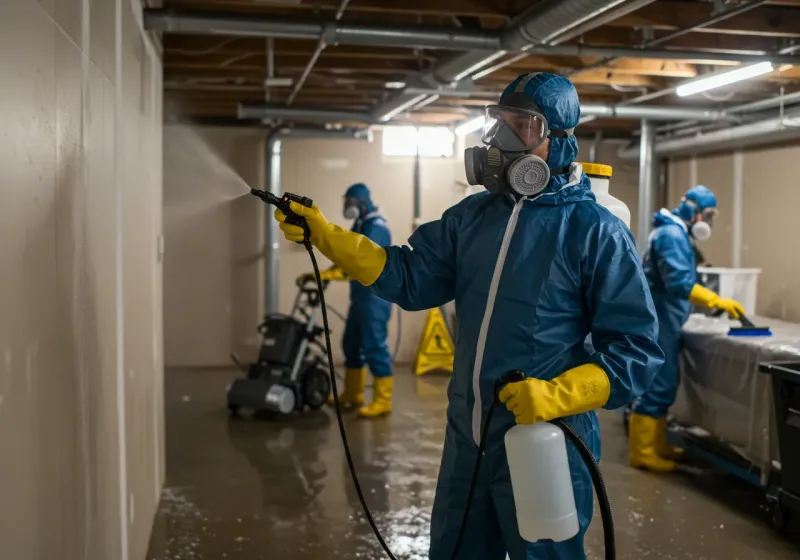 Basement Sanitization and Antimicrobial Treatment process in Waipio Acres, HI